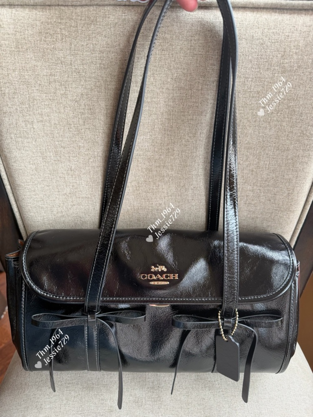 NWT！COACH Bridget Flap Shoulder Bag With Bows（CDY94）fast shipping